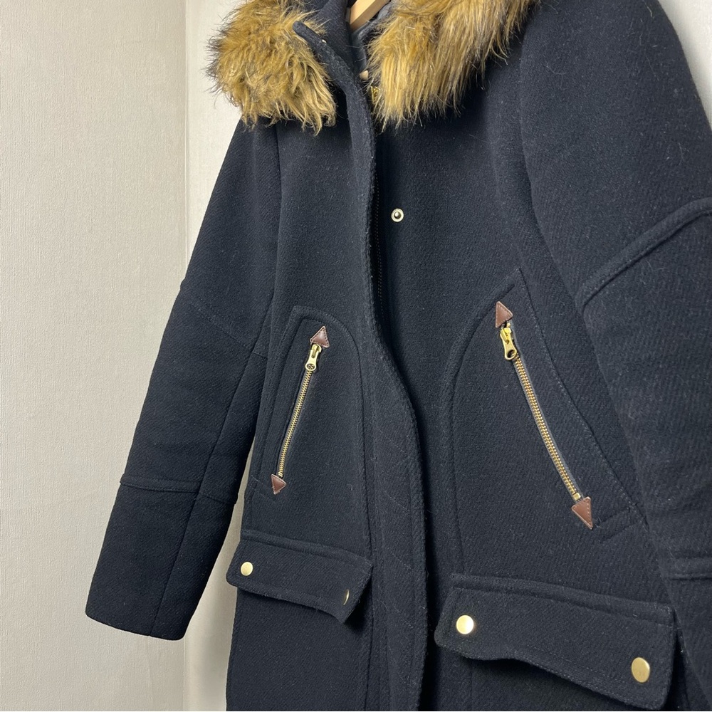 J.Crew Plus Chateau Parka black
Stadium Cloth Nello Gori wool blend Coat Size‎ 6 - Picture 6 of 15